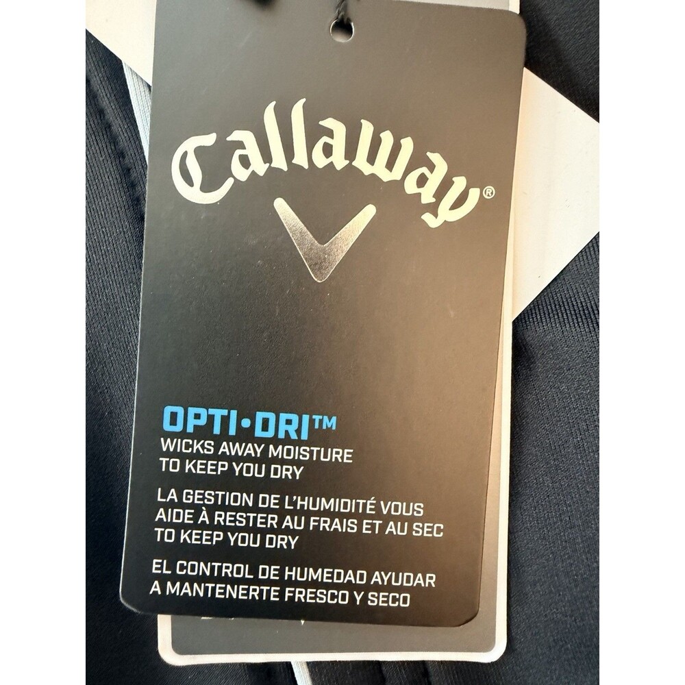 Callaway Men’s XL Quarter Zip Golf Pullover Black Opti-Dri Performance NWT - Picture 12 of 13